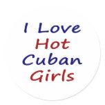 I Love Hot Cuban Girls Sticker