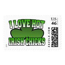 I Love Hot Irish Chicks Stamps by irish_shirts I Love Hot Irish Chicks Stamps