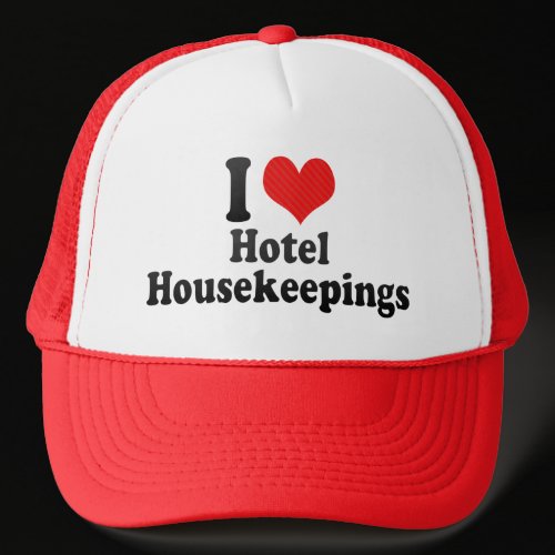 I Love Hotel Housekeepings Mesh Hats