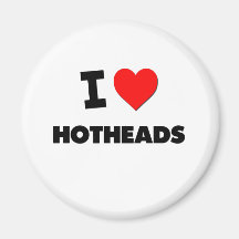 I Love Hotheads Magnets