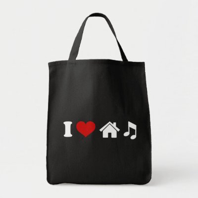 I Love House Music Tote Bag