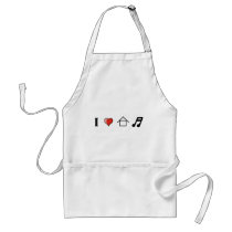 I Love House Music Club Clubbing aprons by Risis_ I Love House Music Club Clubbing aprons