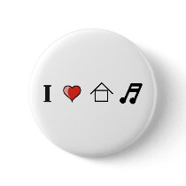 I Love House Music Club Clubbing buttons by Risis_ I Love House Music Club Clubbing buttons