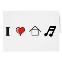 I Love House Music Club Clubbing cards
