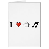 I Love House Music Club Clubbing cards