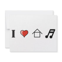 I Love House Music Club Clubbing invitations