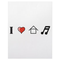 I Love House Music Club Clubbing letterhead