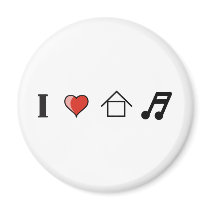 I Love House Music Club Clubbing magnets by Risis_ I Love House Music Club Clubbing magnets
