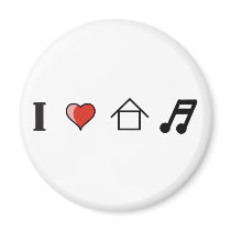 I Love House Music Club Clubbing magnets by Risis_ I Love House Music Club Clubbing magnets