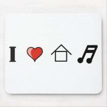 I Love House Music Club Clubbing mousepads by Risis_ I Love House Music Club Clubbing mousepads