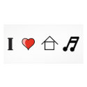 I Love House Music Club Clubbing photo cards by Risis_ I Love House Music Club Clubbing photo cards