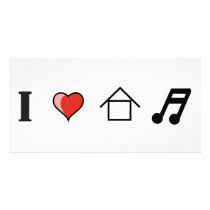 I Love House Music Club Clubbing photo cards