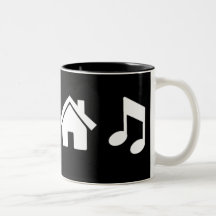I Love House Music Coffee Mugs
