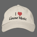 I Love House Music embroidered hats
