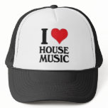 I Love House Music hats