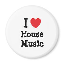 I love House Music heart custom personalized magnets