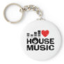 I Love House Music Key Chains