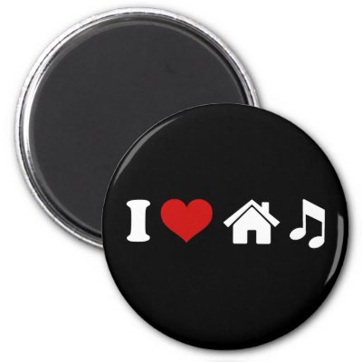 I Love House Music Refrigerator Magnets