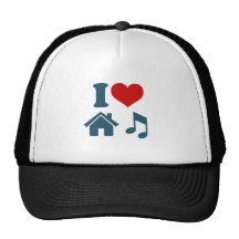 I Love House Music Mesh Hats