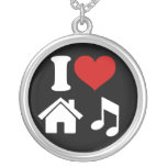 I Love House Music Necklace