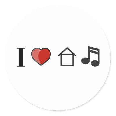 I Love House Music stickers