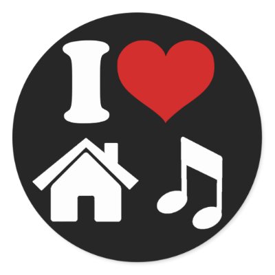 house music logo. I Love House Music Sticker by