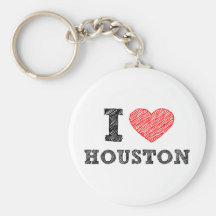 I Love Houston Key Chain