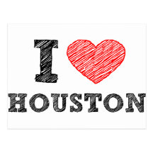 I Love Houston Post Cards