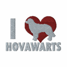 I Love Hovawarts Embroidered Zip Hoodie