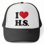 I Love HS (High School)! hats