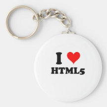 I Love Html5 Key Chains