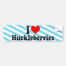 I Love Huckleberries Bumper Sticker