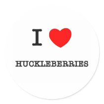 I Love HUCKLEBERRIES ( food ) Round Sticker