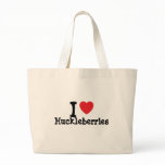 I love Huckleberries heart T-Shirt Canvas Bags