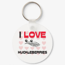 I Love Huckleberries keychains
