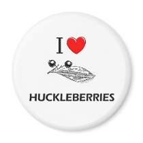 I Love Huckleberries magnets by foodshirts I Love Huckleberries magnets