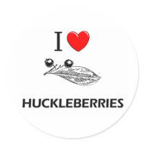 I Love Huckleberries stickers by foodshirts I Love Huckleberries stickers
