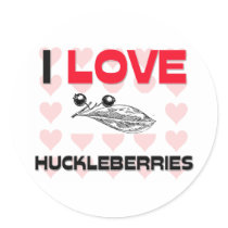 I Love Huckleberries stickers by foodshirts I Love Huckleberries stickers