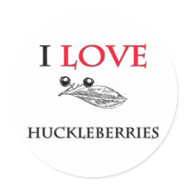 I Love Huckleberries stickers by foodshirts I Love Huckleberries stickers
