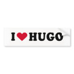 I LOVE HUGO BUMPER STICKERS