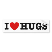 I Love Hugs bumper stickers