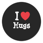 I love Hugs heart custom personalized Stickers