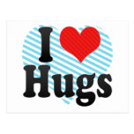 I Love Hugs Postcard