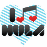 I Love Hula Photo Cutouts