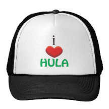 I LOVE HULA TRUCKER HAT