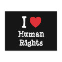 I love Human Rights heart custom personalized postcards by funnycustomtshirts I love Human Rights heart custom personalized postcards