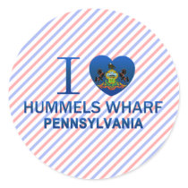I Love Hummels Wharf, PA Round Stickers