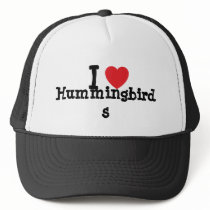 I love Hummingbirds heart custom personalized hats