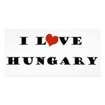 I Love Hungary Personalized Photo Card