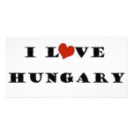 I Love Hungary Personalized Photo Card
